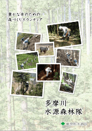 多摩川水源森林隊リーフレットの表紙写真